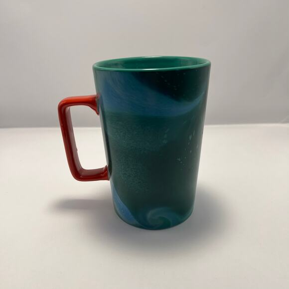 Starbucks 2024 Christmas Holiday Green Blue Marbled Swirl Coffee Cup Mug 13 Oz - Picture 2 of 7